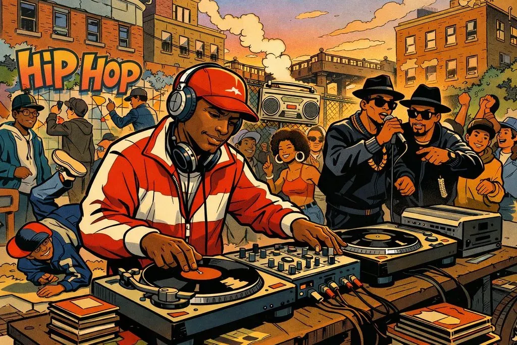 From Block Parties to Global Dominance: The Epic Journey of Hip Hop quiz cover